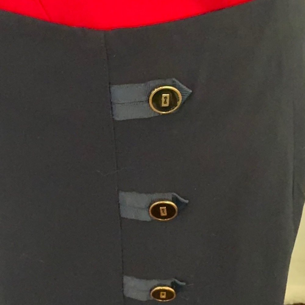 J. McLaughlin Navy Button-Accent Pencil Skirt - image 5